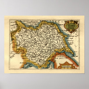Yorkshire Landkreis England Altes Antiquariat Atla Poster