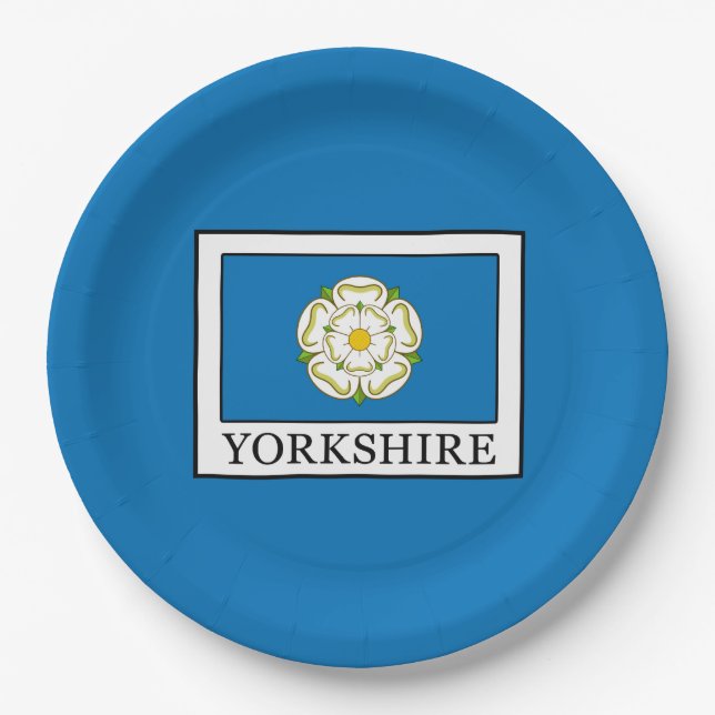 Yorkshire Landkreis England Pappteller (Vorderseite)