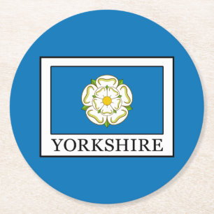 Yorkshire Landkreis England Runder Pappuntersetzer