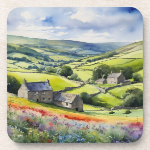 "Yorkshire Meadowsong" Landscape Yorkshire Dales Getränkeuntersetzer