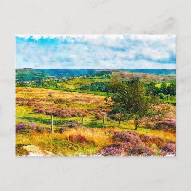 Yorkshire Moors Postkarte (Vorderseite)