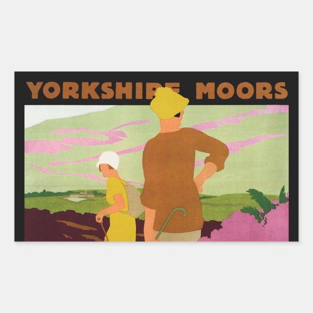 Yorkshire Moors Rechteckiger Aufkleber (Vorderseite)