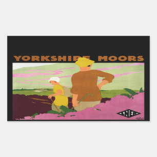 Yorkshire Moors Rechteckiger Aufkleber