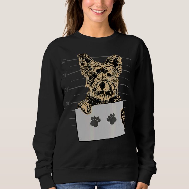 Yorkshire Mugshot Dog Owner Sweatshirt (Vorderseite)