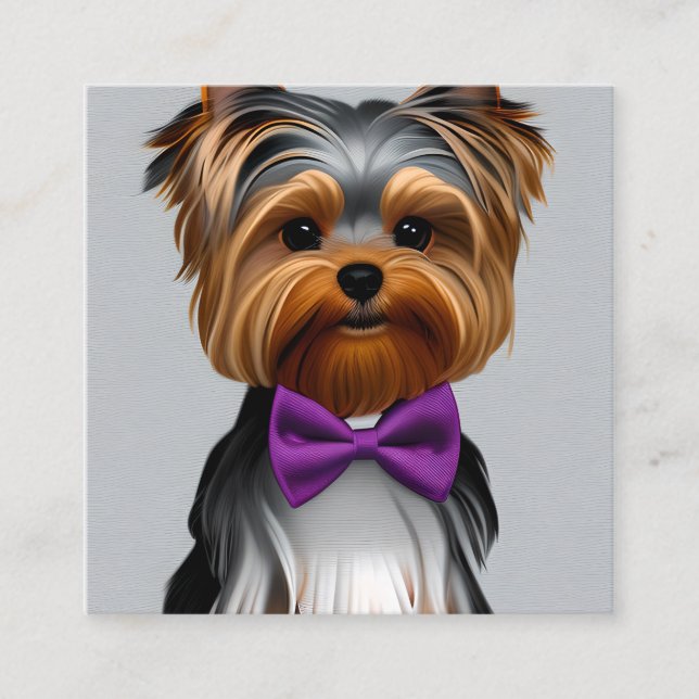 Yorkshire Quadratische Visitenkarte (Vorderseite)