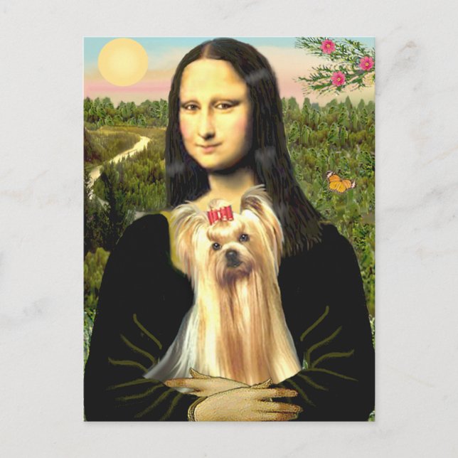 Yorkshire Terrier 1 - Mona Lisa Postkarte (Vorderseite)