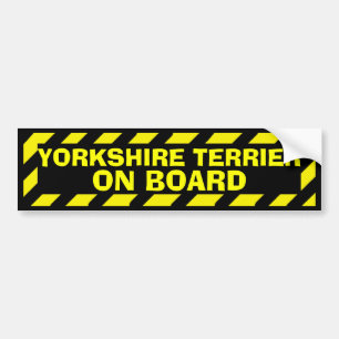 Yorkshire Terrier an Bord Autoaufkleber