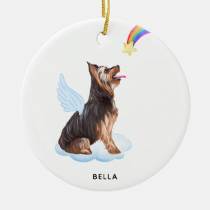 Yorkshire Terrier Angel Personalisiert Dog Memoria Keramik Ornament