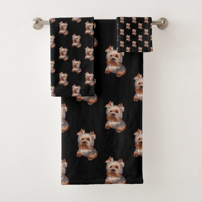 Yorkshire Terrier Badhandtuch Set (Insitu)