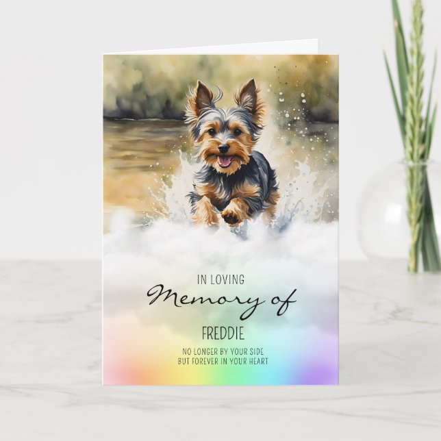 Yorkshire Terrier Beileid für Tierhunde Karte (Vorderseite)