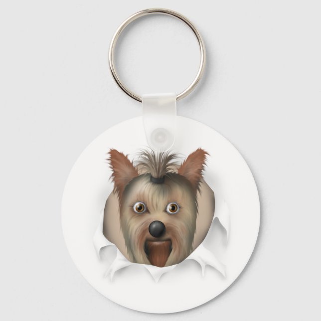 Yorkshire Terrier Buout Schlüsselanhänger (Vorderseite)