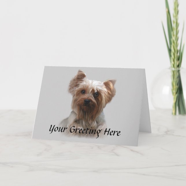 Yorkshire Terrier Card Karte (Vorderseite)