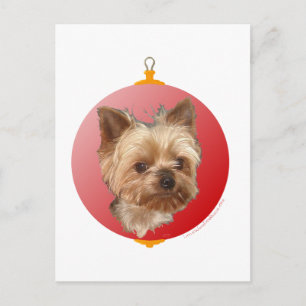 Yorkshire Terrier Christmas Feiertagspostkarte