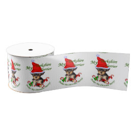 Yorkshire Terrier Christmas Ripsband