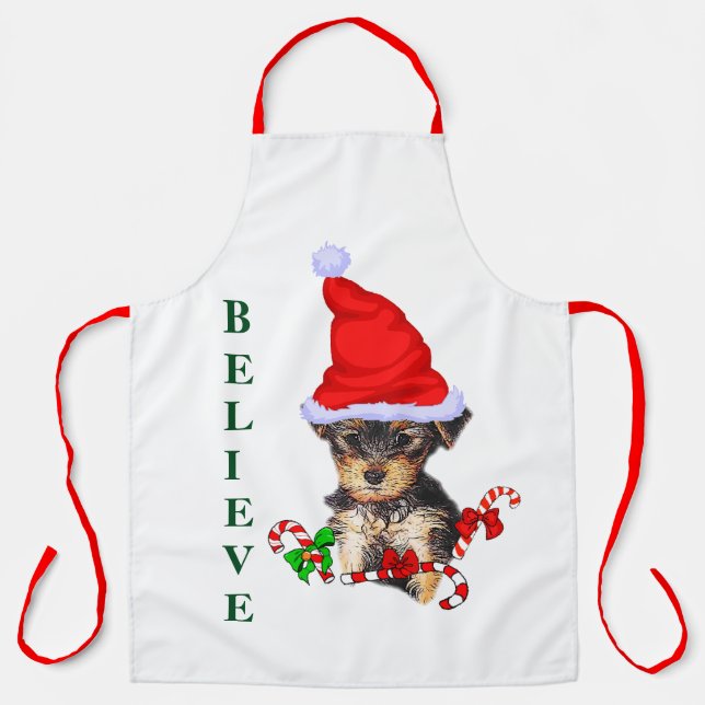 Yorkshire Terrier Christmas Schürze (Vorderseite)