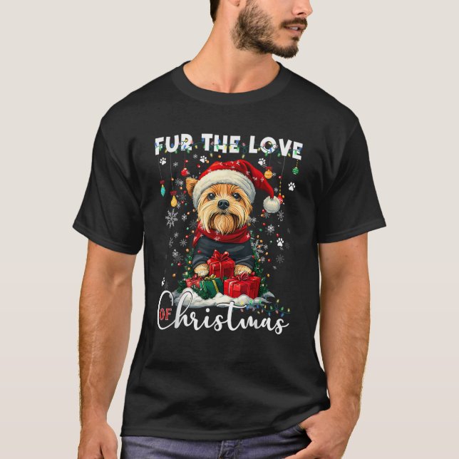 Yorkshire Terrier Christmas Tree Decorations Dog L T-Shirt (Vorderseite)