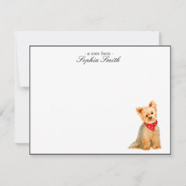Yorkshire Terrier Custom Flat Dankeschön Dankeskarte