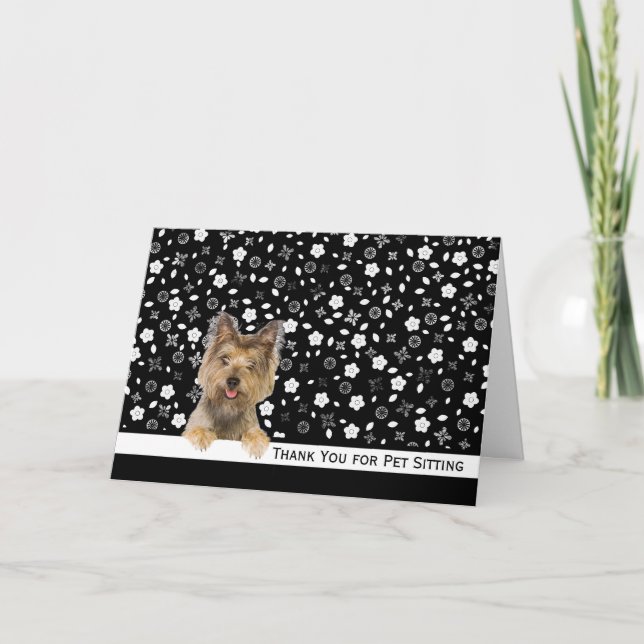Yorkshire Terrier dankt Ihnen für Ihre Anwesenheit Dankeskarte (Vorderseite)