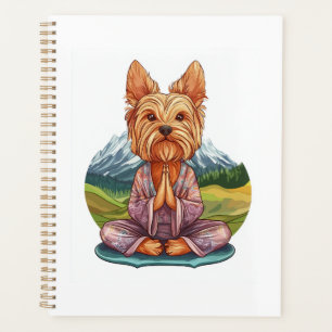 Yorkshire Terrier de yoga � Chien méditant drôle