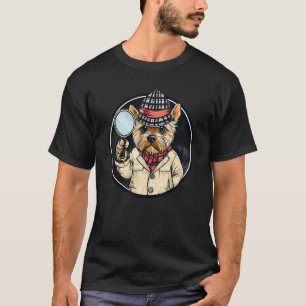 Yorkshire Terrier Detective Funny Dog Mystery T-Shirt