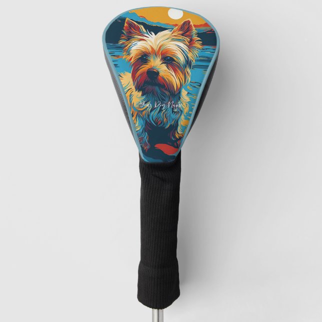 Yorkshire Terrier Dog 002 - Bruno Pokopen Golf Headcover (Vorderseite)