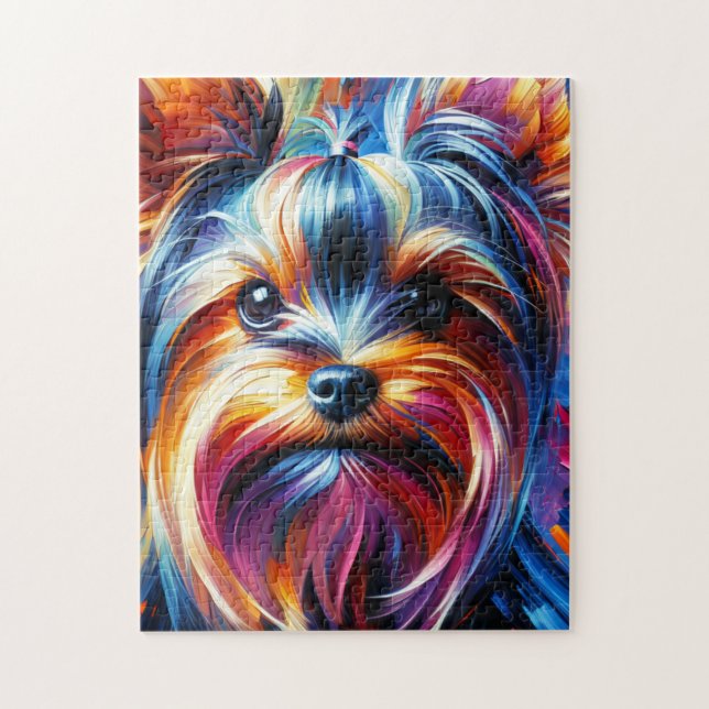 Yorkshire Terrier Dog Acrylic Print | Bunt (Vertikal)
