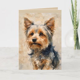 Yorkshire Terrier Dog Art Karte