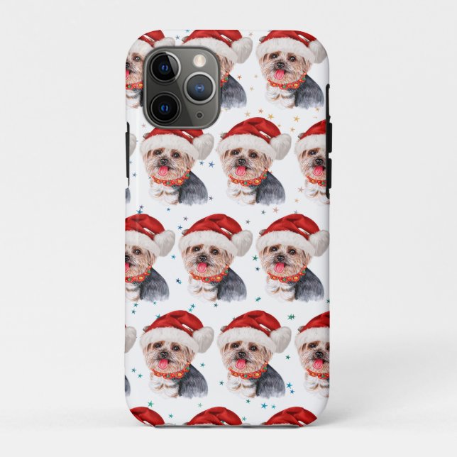 Yorkshire Terrier Dog Breed Christmas Stars Case-Mate iPhone Hülle (Rückseite)