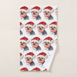 Yorkshire Terrier Dog Breed Christmas Stars Handtuch