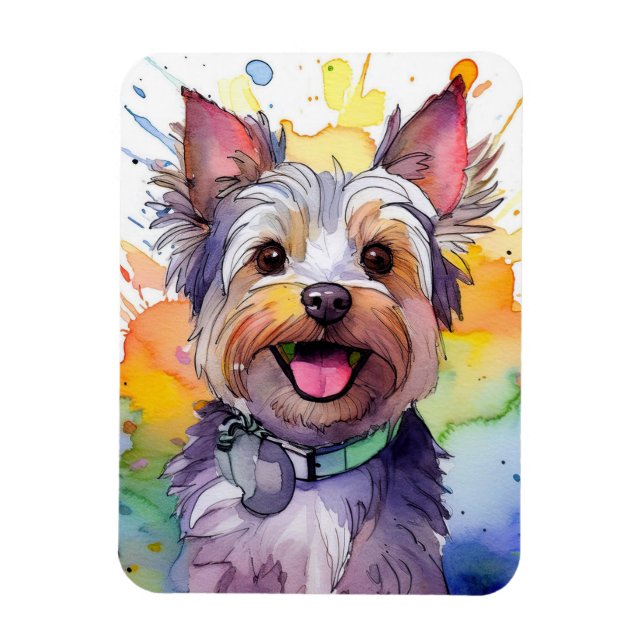 Yorkshire Terrier Dog Foto Magnet (Vertikal)