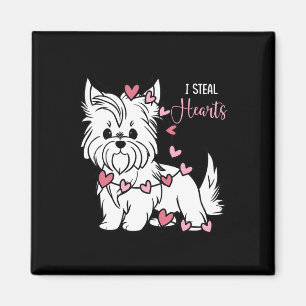 Yorkshire Terrier Dog I Steal Hearts Niedlich Vale Magnet