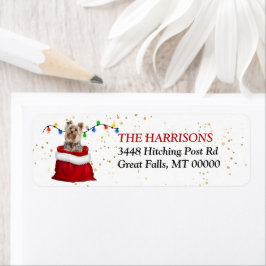 Yorkshire Terrier Dog in der Rücksendeadresse "Gif