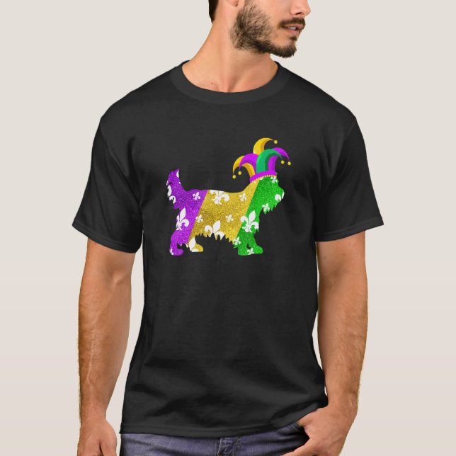 Yorkshire Terrier Dog Mardi Gras Carnivals Funny P T-Shirt (Vorderseite)