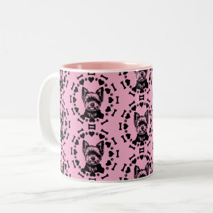 Yorkshire Terrier Dog Owner Zweifarbige Tasse