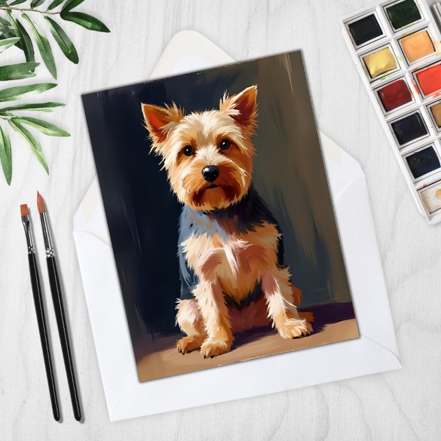 Yorkshire Terrier Dog Pet Painting Card (Von Creator hochgeladen)