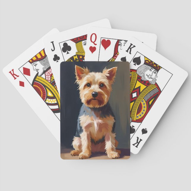 Yorkshire Terrier Dog Pet Painting Spielkarten (Rückseite)