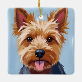 Yorkshire Terrier | Dog Portrait Painting Keramikornament
