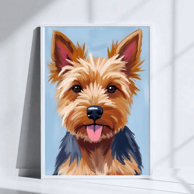 Yorkshire Terrier Dog Portrait Painting Poster (Von Creator hochgeladen)