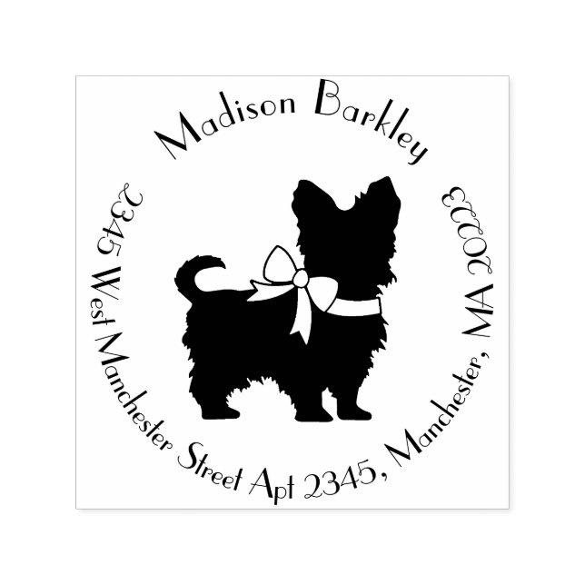 Yorkshire Terrier Dog Puppy Yorkie Permastempel (Design)