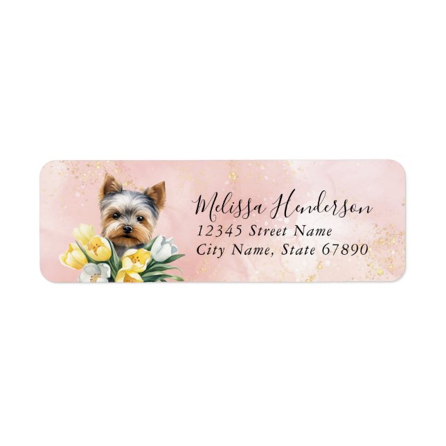 Yorkshire Terrier Dog Return Address Label (Vorne)