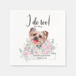 Yorkshire Terrier Dog Wedding Cocktail Napkins Serviette