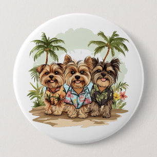 Yorkshire Terrier Dogs Hawaiian Shirts Button