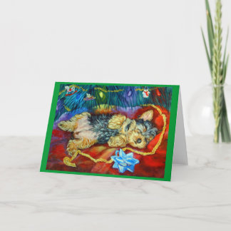 Yorkshire Terrier Feiertagskarte