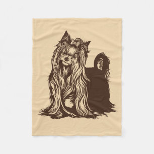 Yorkshire-Terrier Fleecedecke