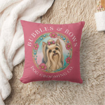 Yorkshire Terrier Friseursalonkissen | Rosa