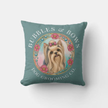 Yorkshire Terrier Friseursalonkissen | Türkis