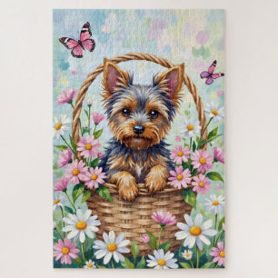 Yorkshire Terrier Frühlingsblumen Süßer Hund