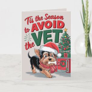 Yorkshire Terrier Funny Chien Carte de Noël