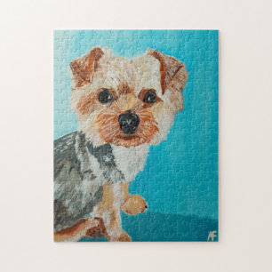 Yorkshire-Terrier-Gemälde von Alfred Fox