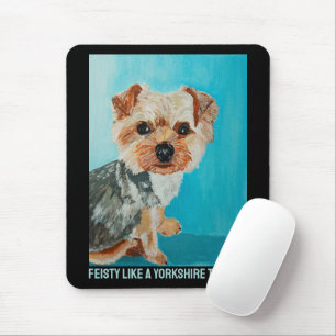 Yorkshire-Terrier-Gemälde von Alfred Fox Mousepad